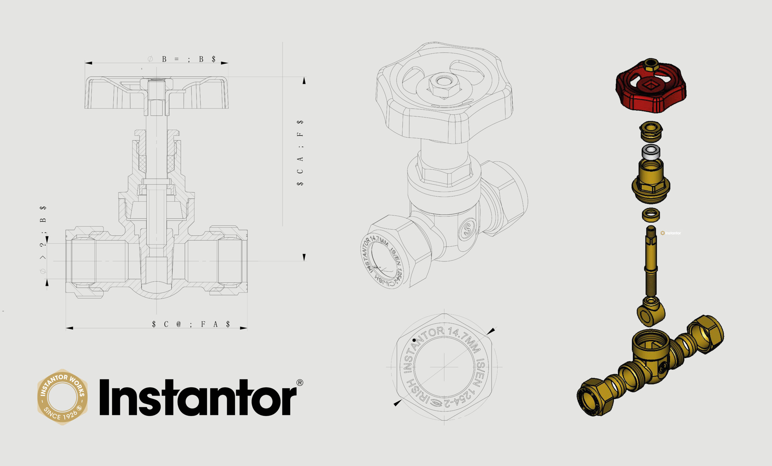 Instantor Compression Fittings diagram displaying Sanbra Fyffe's OEM service