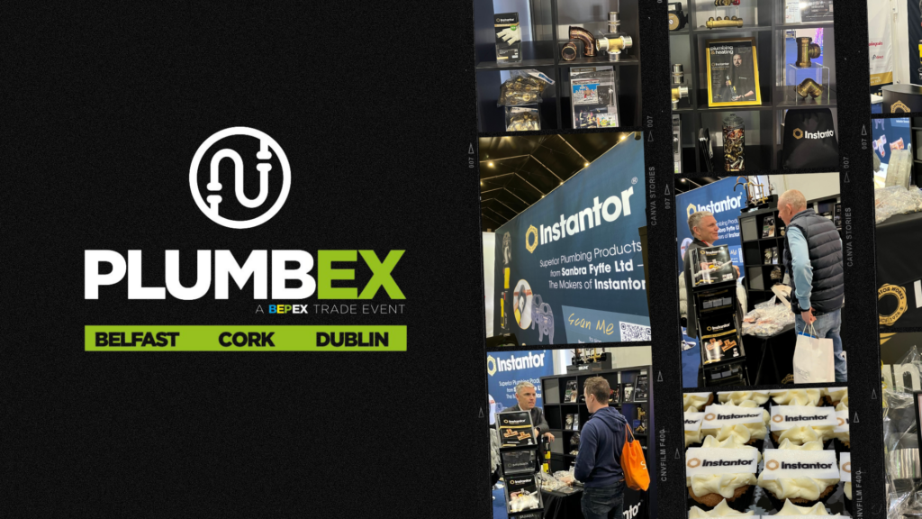 Instantor stand exhibiting at PLUMBEX Belfast